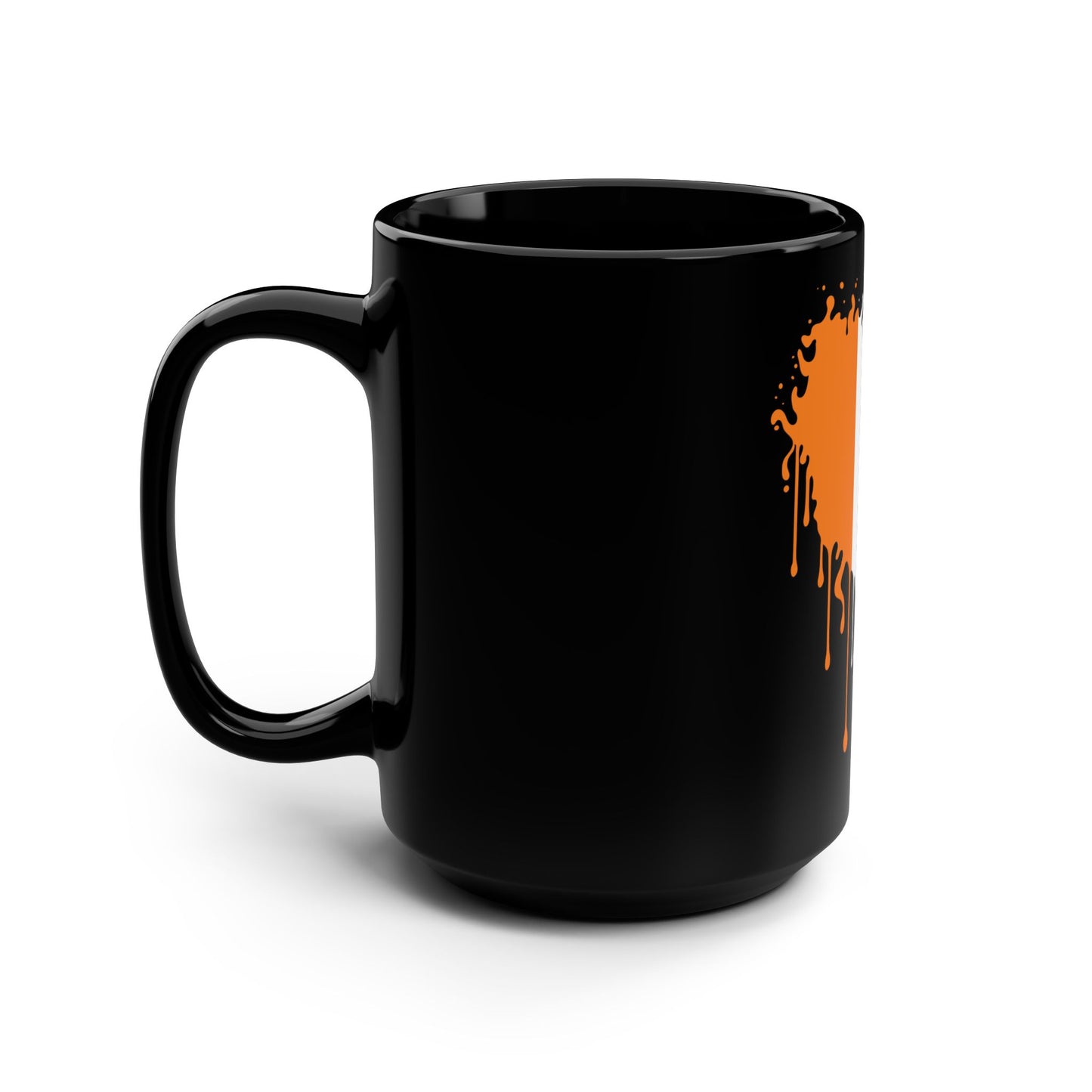 Ivory Coast Côte d'Ivoire Flag Drip Black Coffee Mug, 15 oz