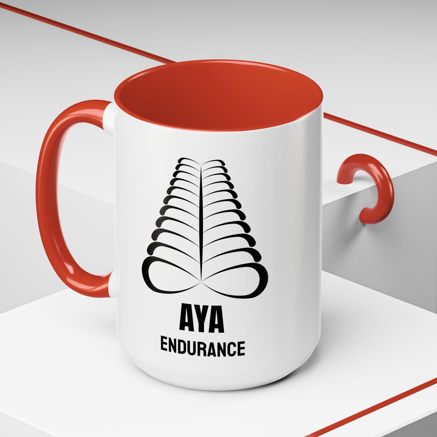 Adinkra Symbol Coffee Mug AYA - African Endurance & Resilience