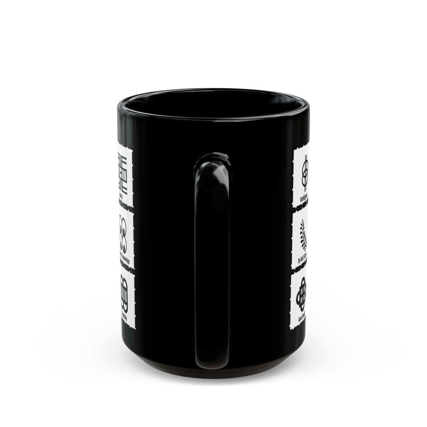 Adinkra MULTI Symbols Black Coffee Mug