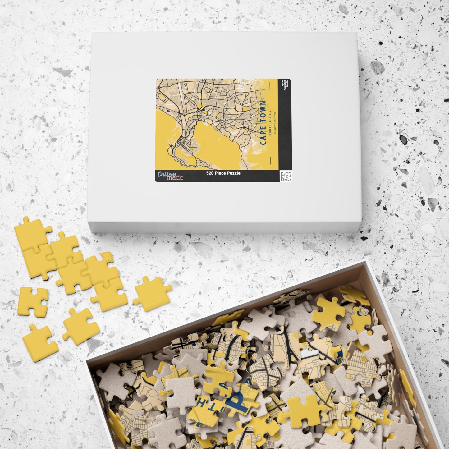 Cape Town South Africa Aerial View City Map Puzzle