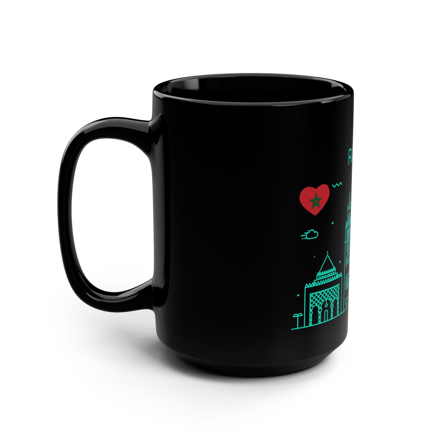 Rabat, Morocco Black Coffee Mug - 15oz