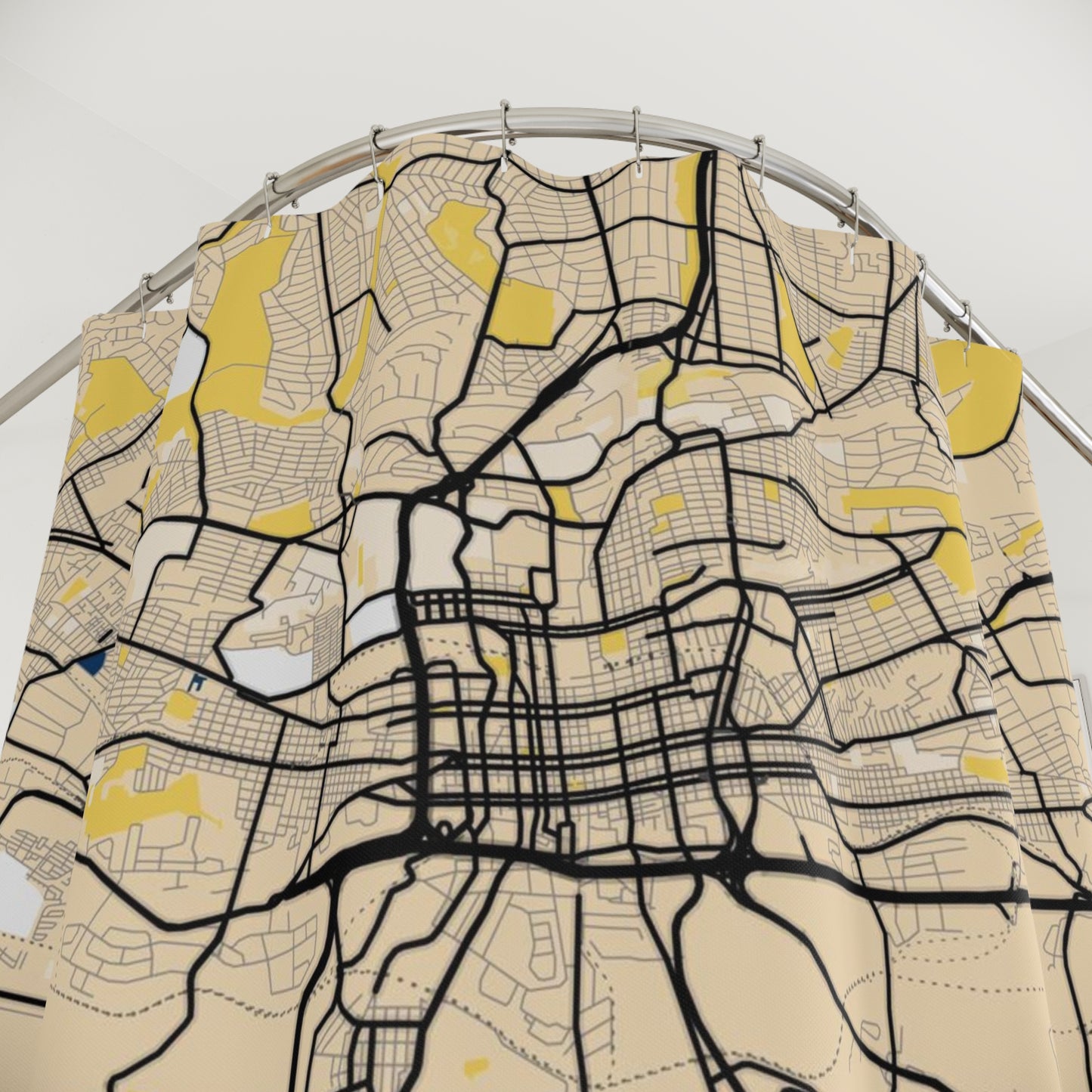 Johannesburg South Africa City Map Print Shower Curtain