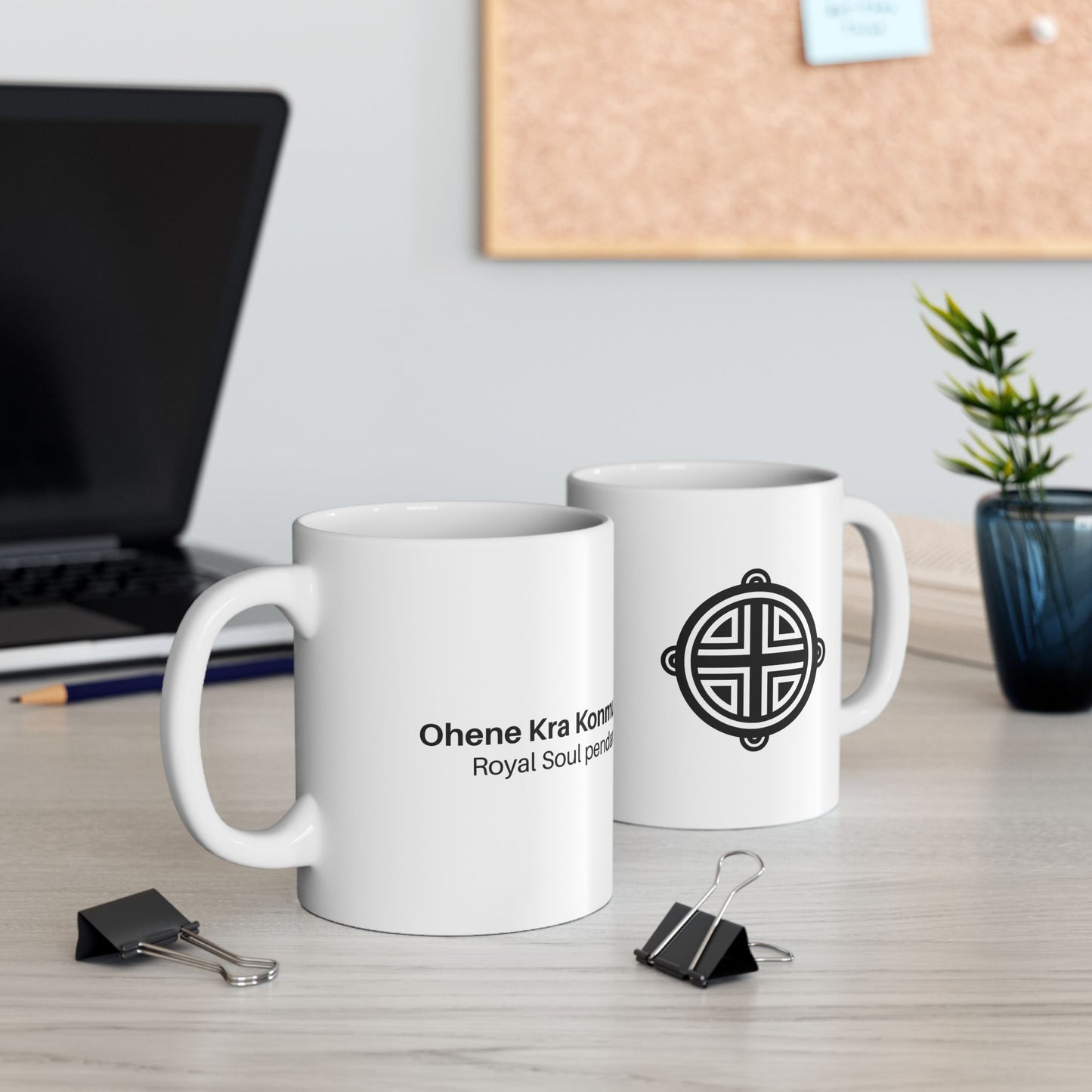 Ohene Kra Konmunde: Adinkra Symbol Coffee Mug