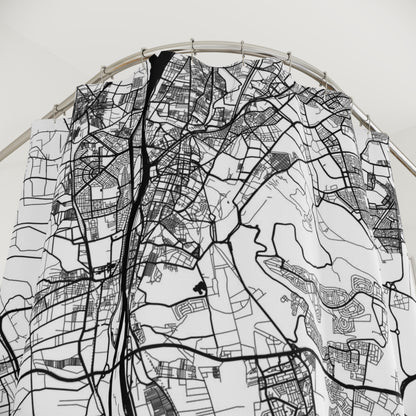 Cairo Egypt City Map Print Shower Curtain