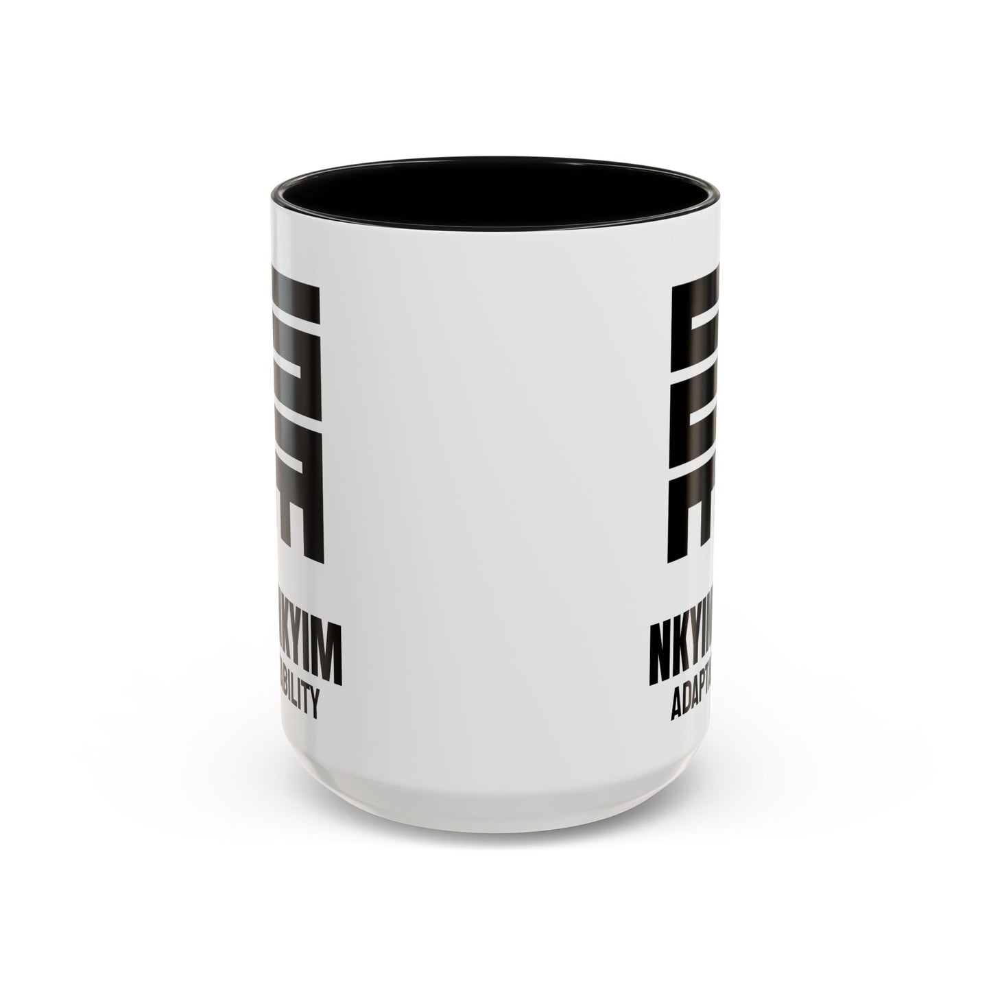 Adinkra Symbol Coffee Mug NKYINKYIM - Progress & Adaptability