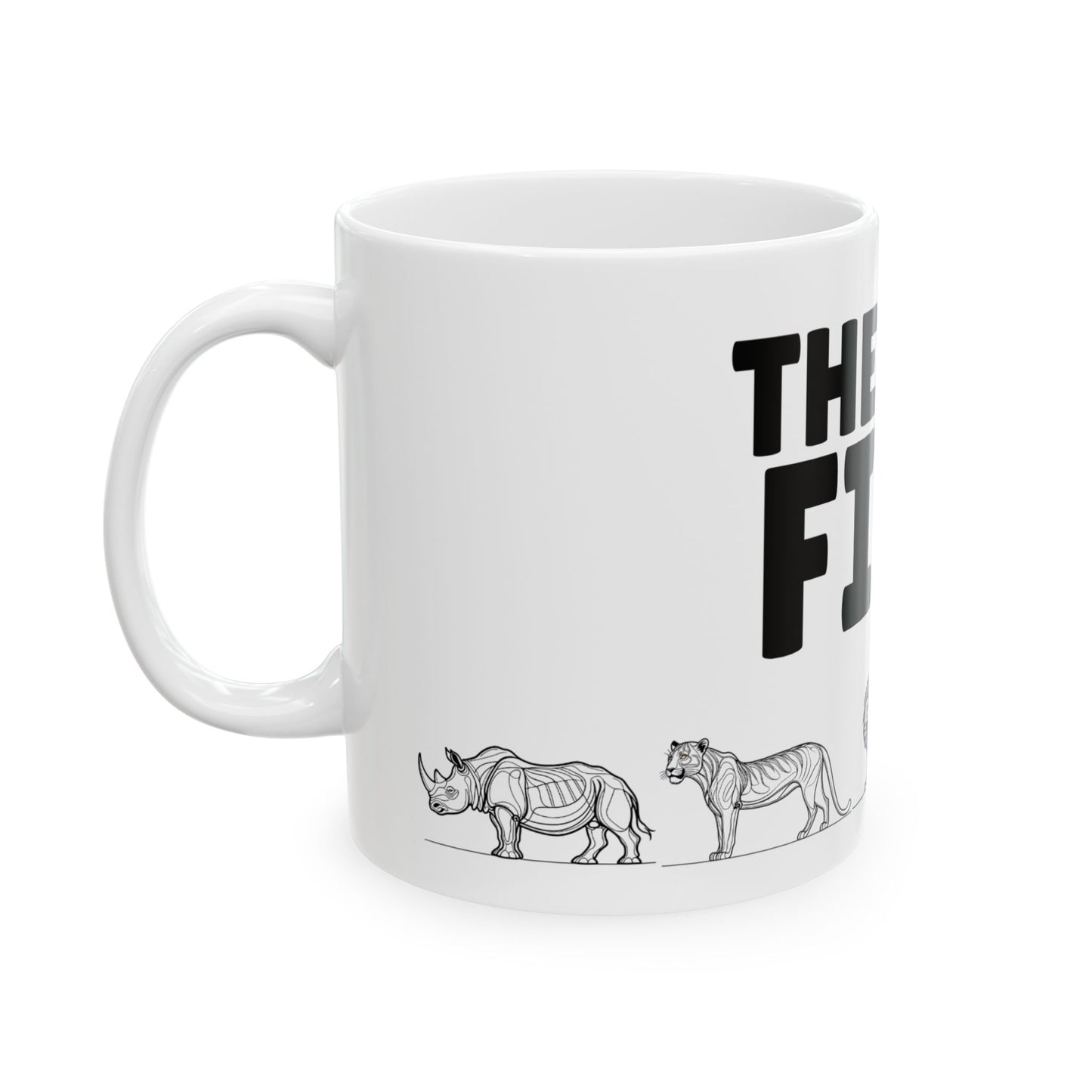 African Big 5 Animals Coffee Mug | Safari Wildlife Ceramic Gift