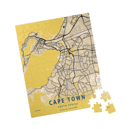 Cape Town South Africa Aerial View City Map Puzzle