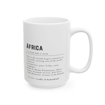 AFRICA Definition Ceramic Coffee Mug
