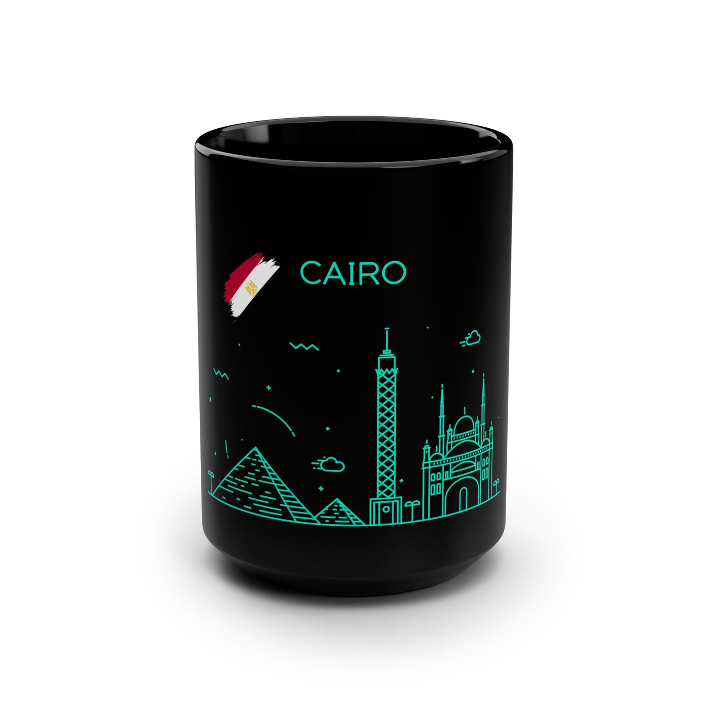 Cairo, Egypt Black Coffee Mug - 15oz