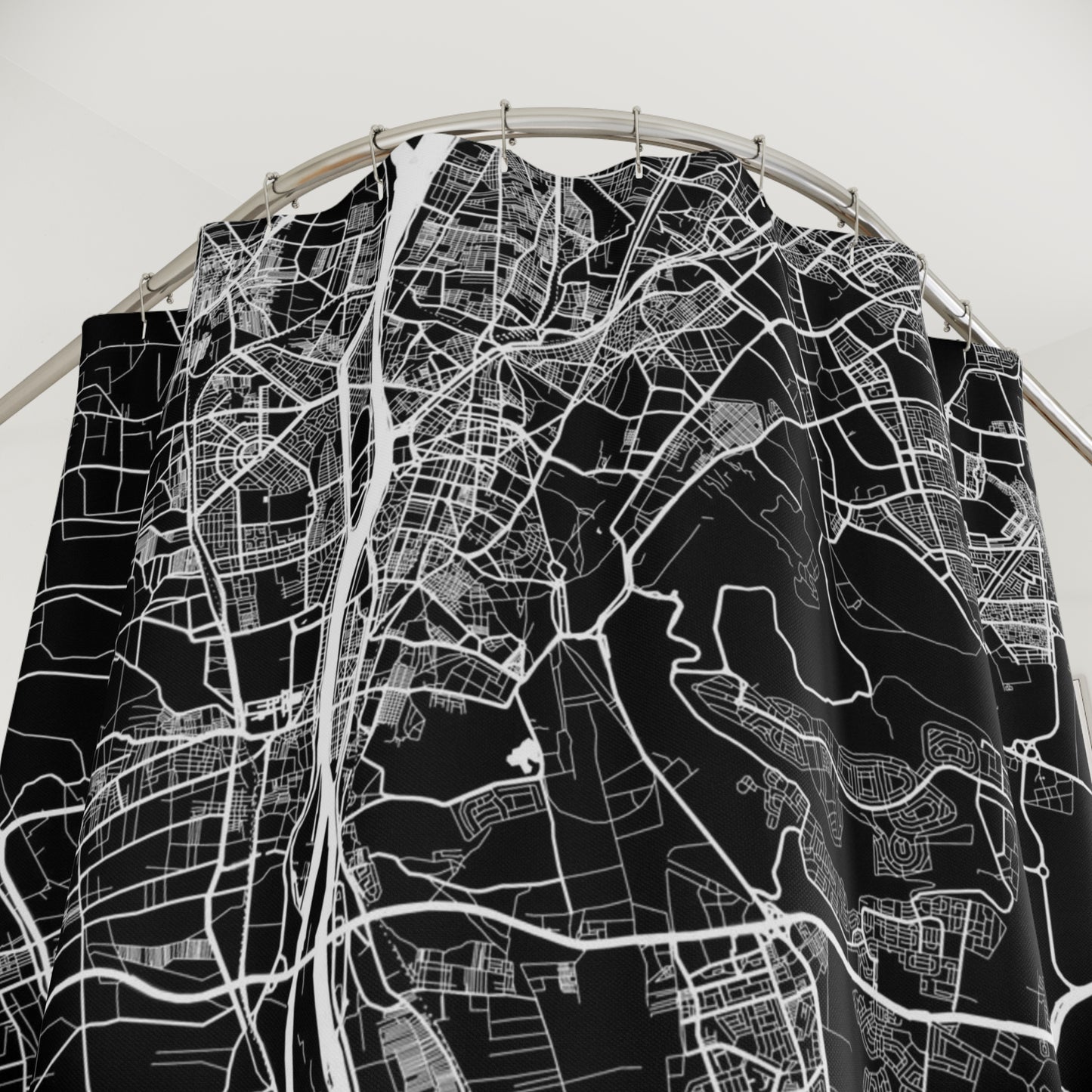 Cairo, Egypt City Map Print Shower Curtain