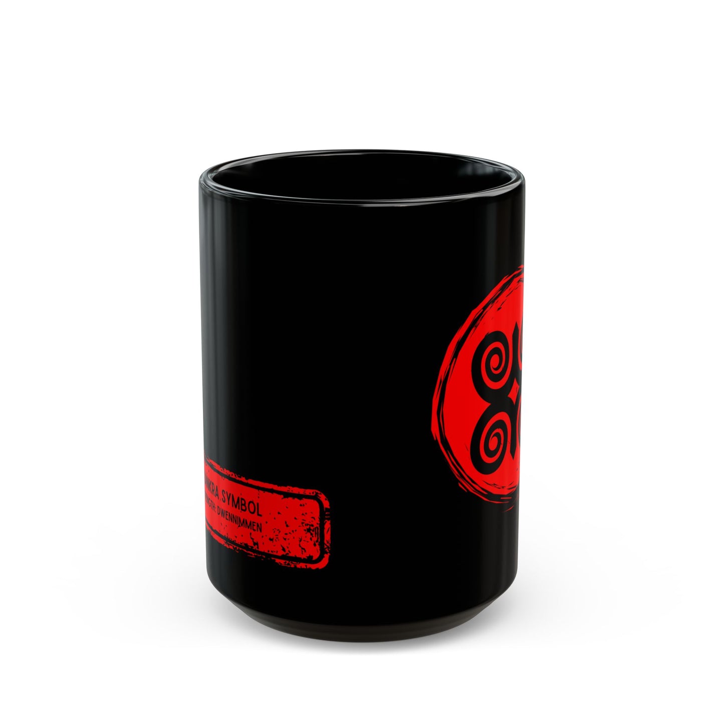 ADINKRA Symbol Coffee Mug Dwennimmen - Strength & Humility