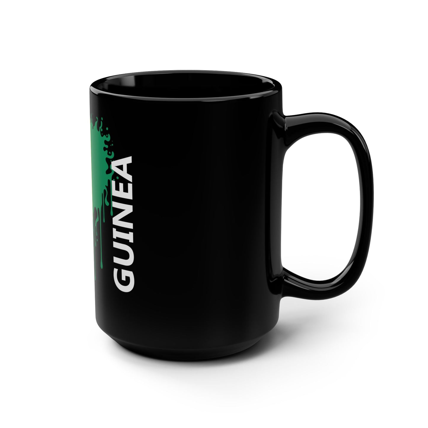 Guinea Flag Drip Black Coffee Mug, 15 oz