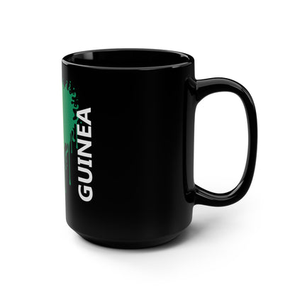 Guinea Flag Drip Black Coffee Mug, 15 oz