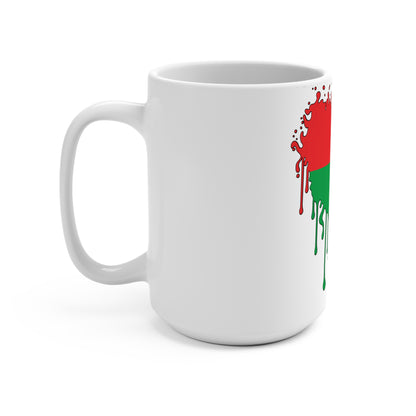 Burkina Faso Flag Drip Coffee Mug 15oz