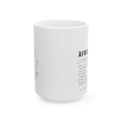 AFRICA Definition Ceramic Coffee Mug