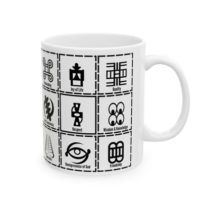 Adinkra MULTI Symbols Coffee Mug