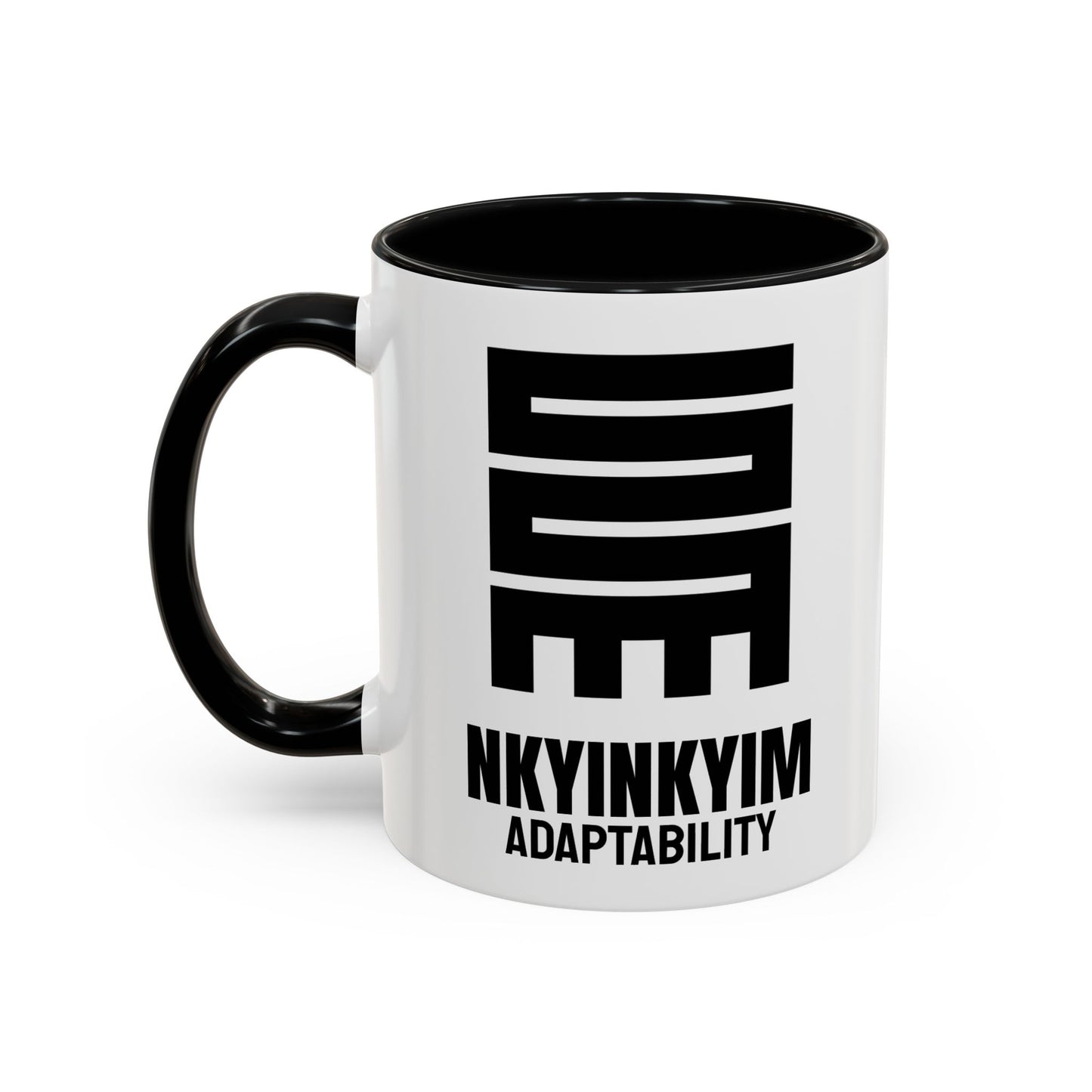 Adinkra Symbol Coffee Mug NKYINKYIM - Progress & Adaptability