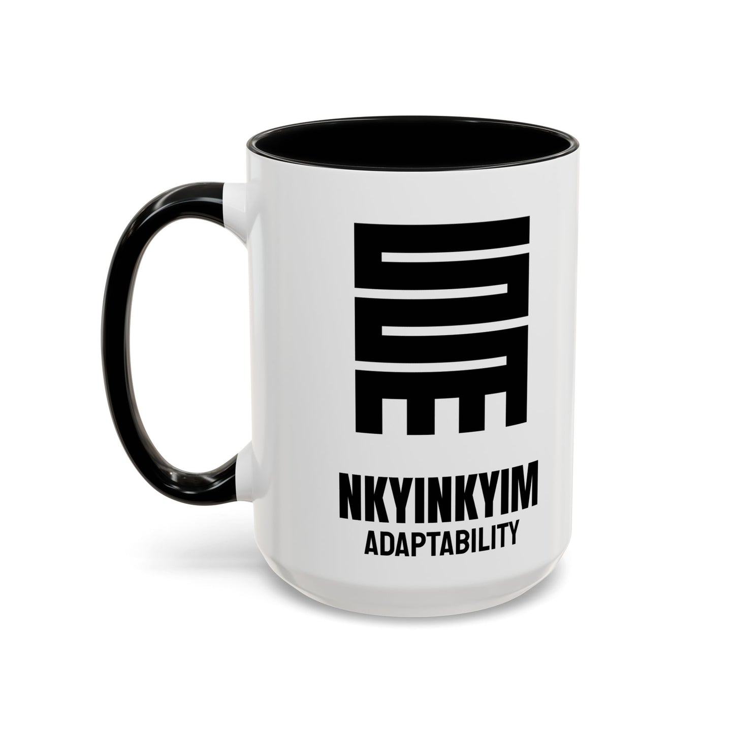 Adinkra Symbol Coffee Mug NKYINKYIM - Progress & Adaptability