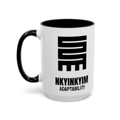 Adinkra Symbol Coffee Mug NKYINKYIM - Progress & Adaptability