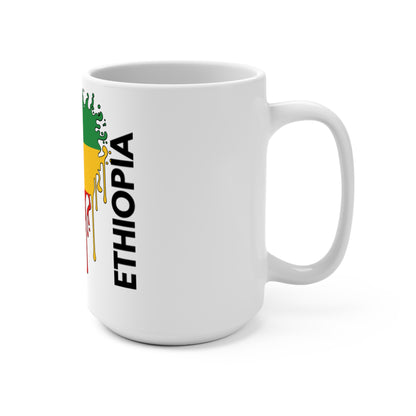 Ethiopia Flag Drip Coffee Mug 15oz