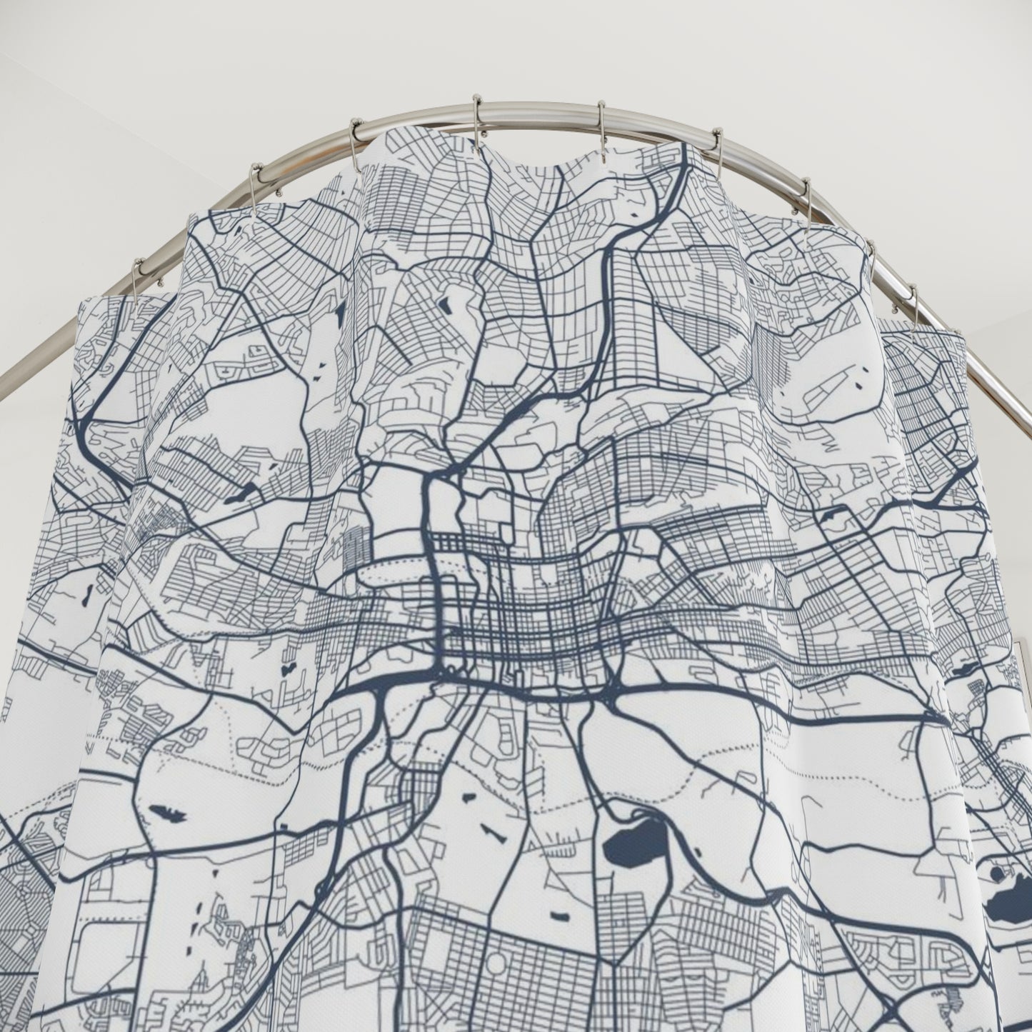 Johannesburg South Africa City Map Print Shower Curtain