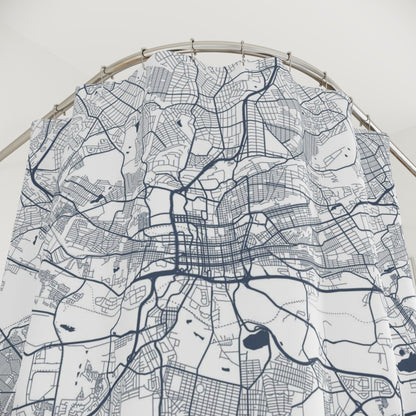 Johannesburg South Africa City Map Print Shower Curtain