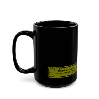 ADINKRA Symbol Coffee Mug Ohene Kra Konmunde - Leadership