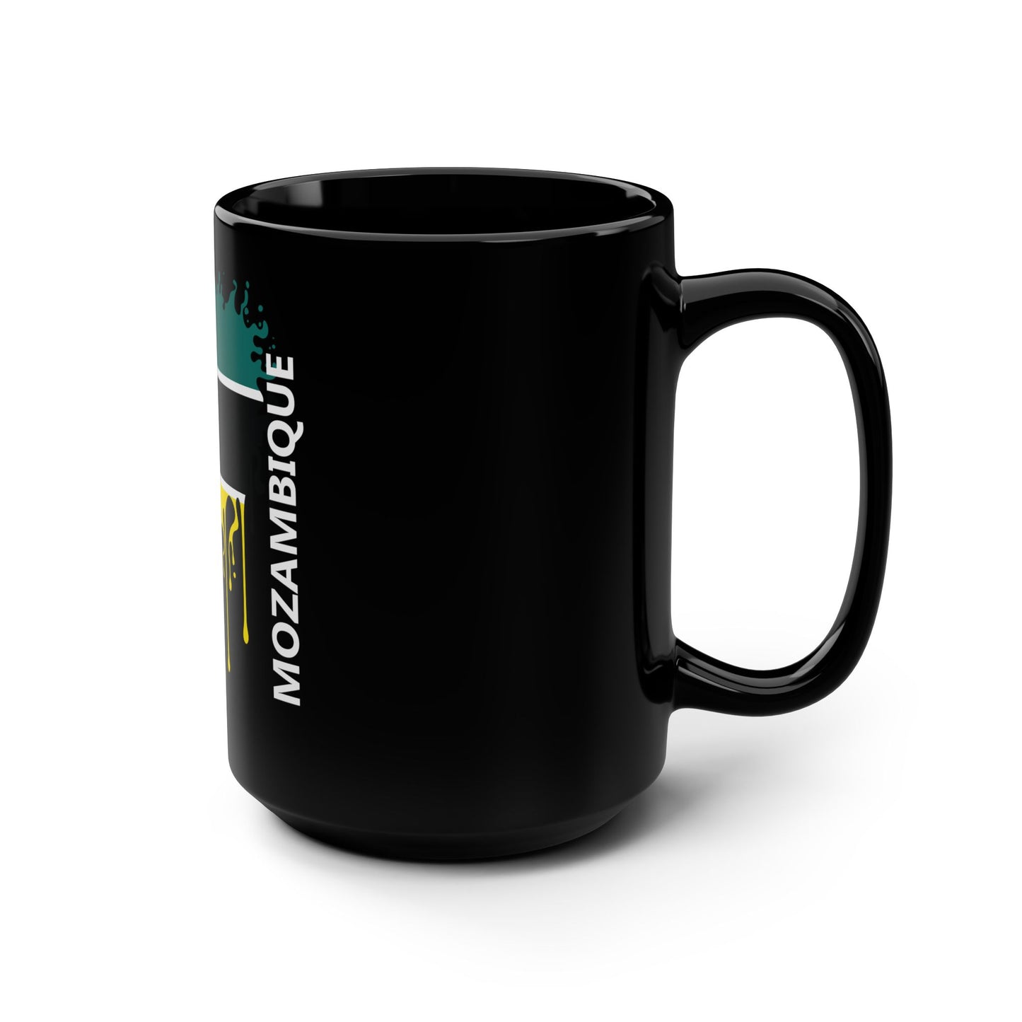 Mozambique Flag Black Coffee Mug, 15 oz