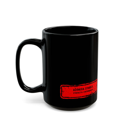 ADINKRA Symbol Coffee Mug Dwennimmen - Strength & Humility