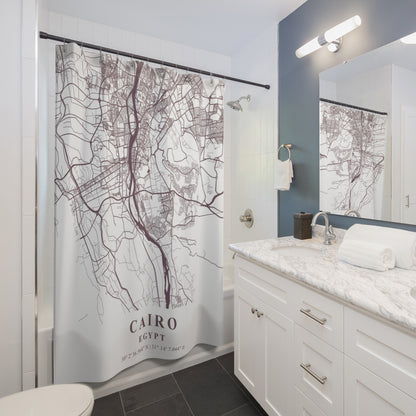 Cairo, Egypt City Map Print Shower Curtain