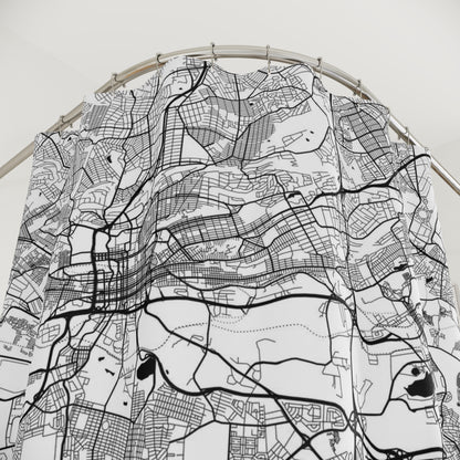 Johannesburg South Africa City Map Print Shower Curtain