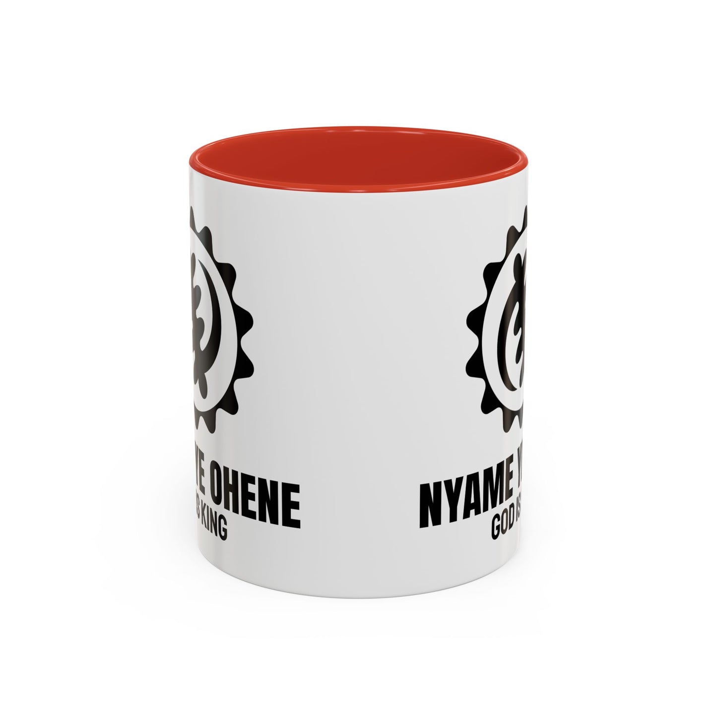 Adinkra Symbol Coffee Mug NYAME YE OHENE - African Faith & Royalty