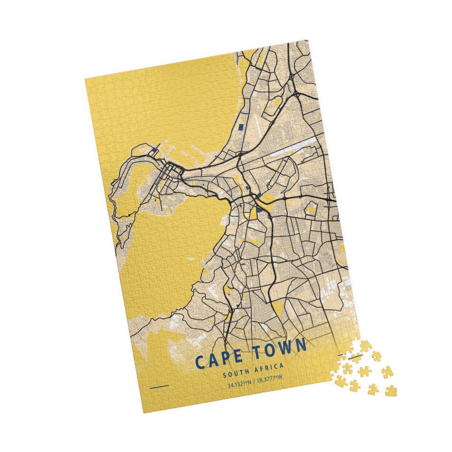 Cape Town South Africa Aerial View City Map Puzzle