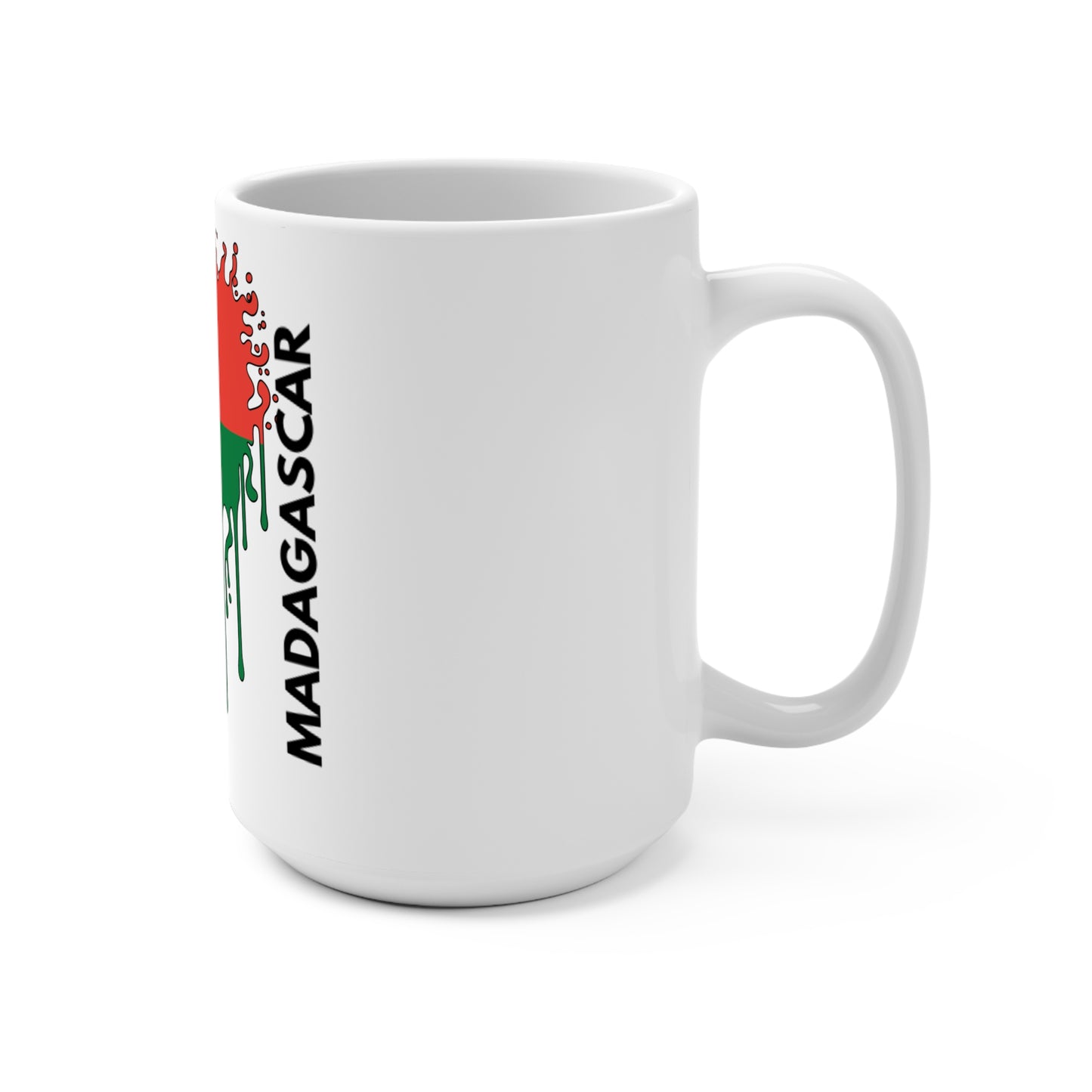 Madagascar Flag Drip Coffee Mug 15oz