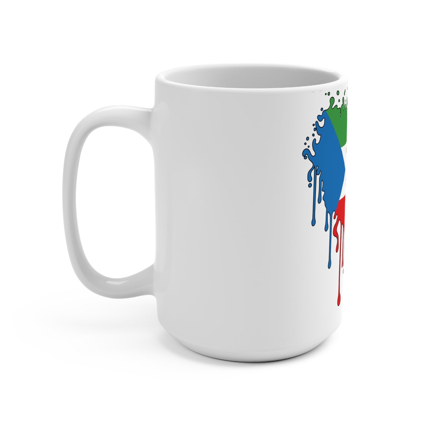 Equatorial Guinea Flag Drip Coffee Mug 15oz