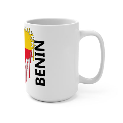 Benin Flag Drip Coffee Mug 15oz