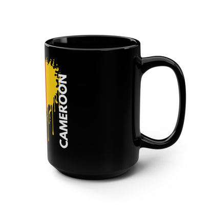 Cameroon Flag Black Coffee Mug, 15 oz