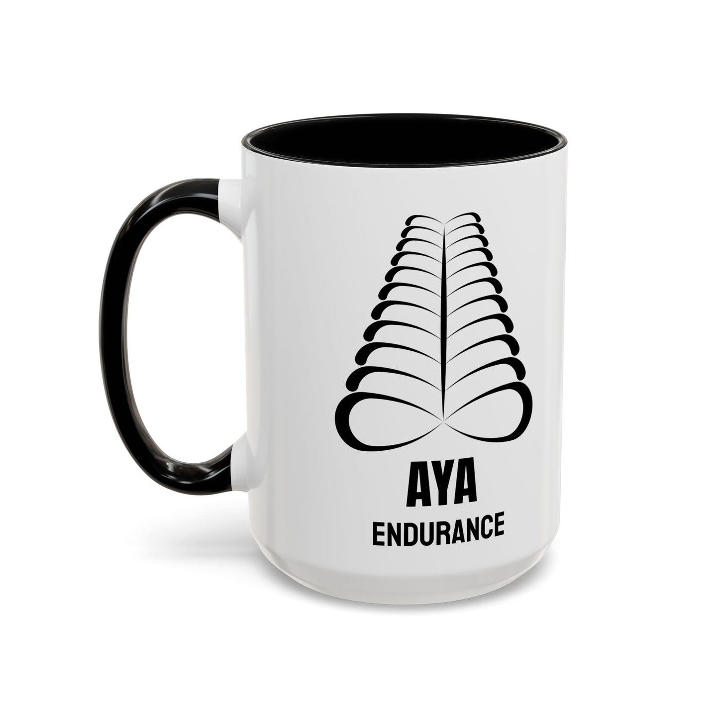 Adinkra Symbol Coffee Mug AYA - African Endurance & Resilience