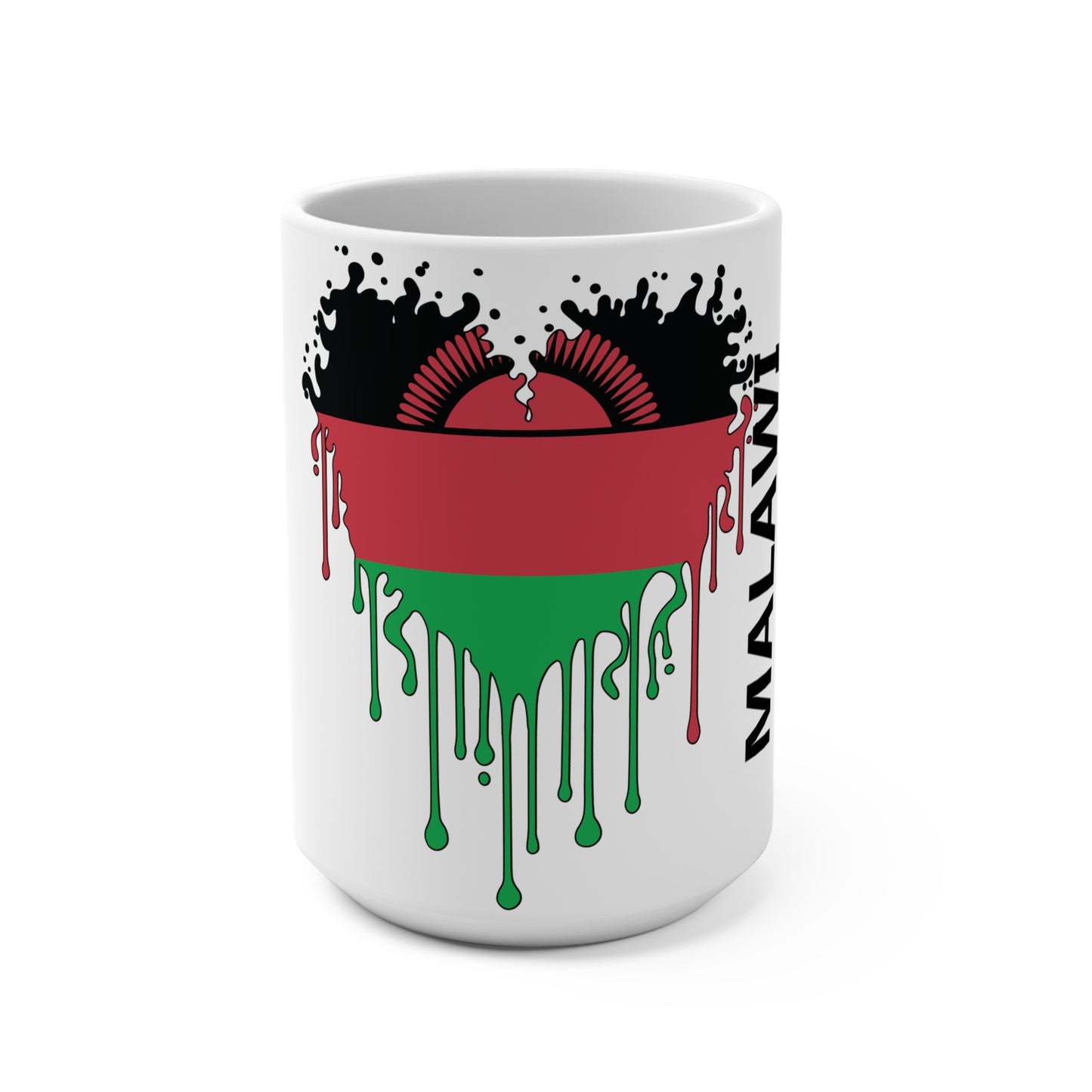 Malawi Flag Drip Coffee Mug 15oz