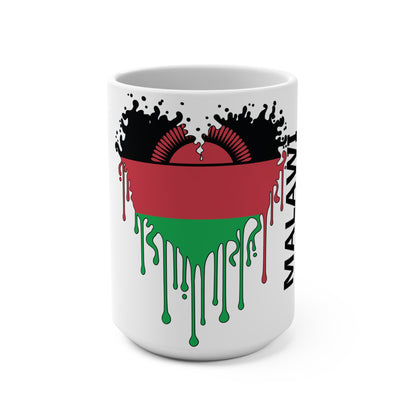 Malawi Flag Drip Coffee Mug 15oz
