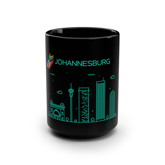 Johannesburg, South Africa Black Coffee Mug - 15oz