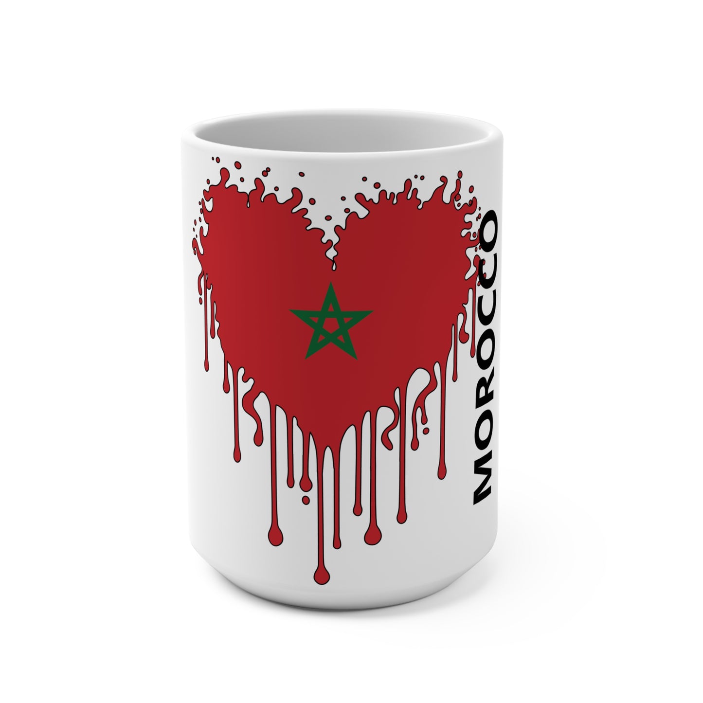 Morocco Flag Drip Coffee Mug 15oz