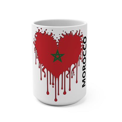 Morocco Flag Drip Coffee Mug 15oz