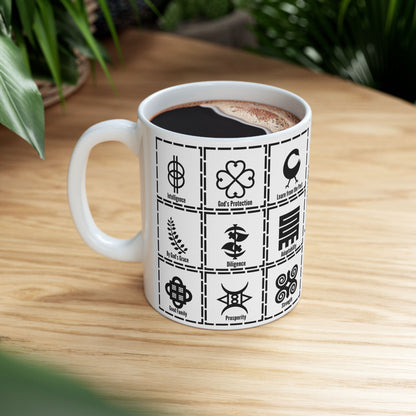 Adinkra MULTI Symbols Coffee Mug