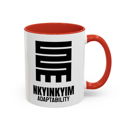 Adinkra Symbol Coffee Mug NKYINKYIM - Progress & Adaptability