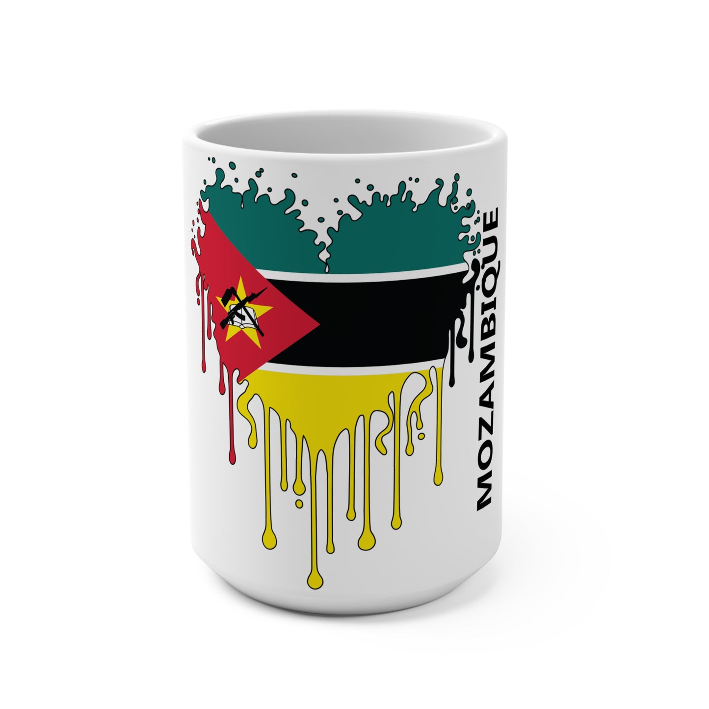 Mozambique Flag Drip Coffee Mug 15oz