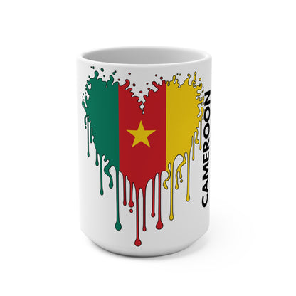 Cameroon Flag Drip Coffee Mug 15oz