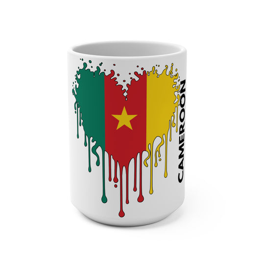 Cameroon Flag Drip Coffee Mug 15oz