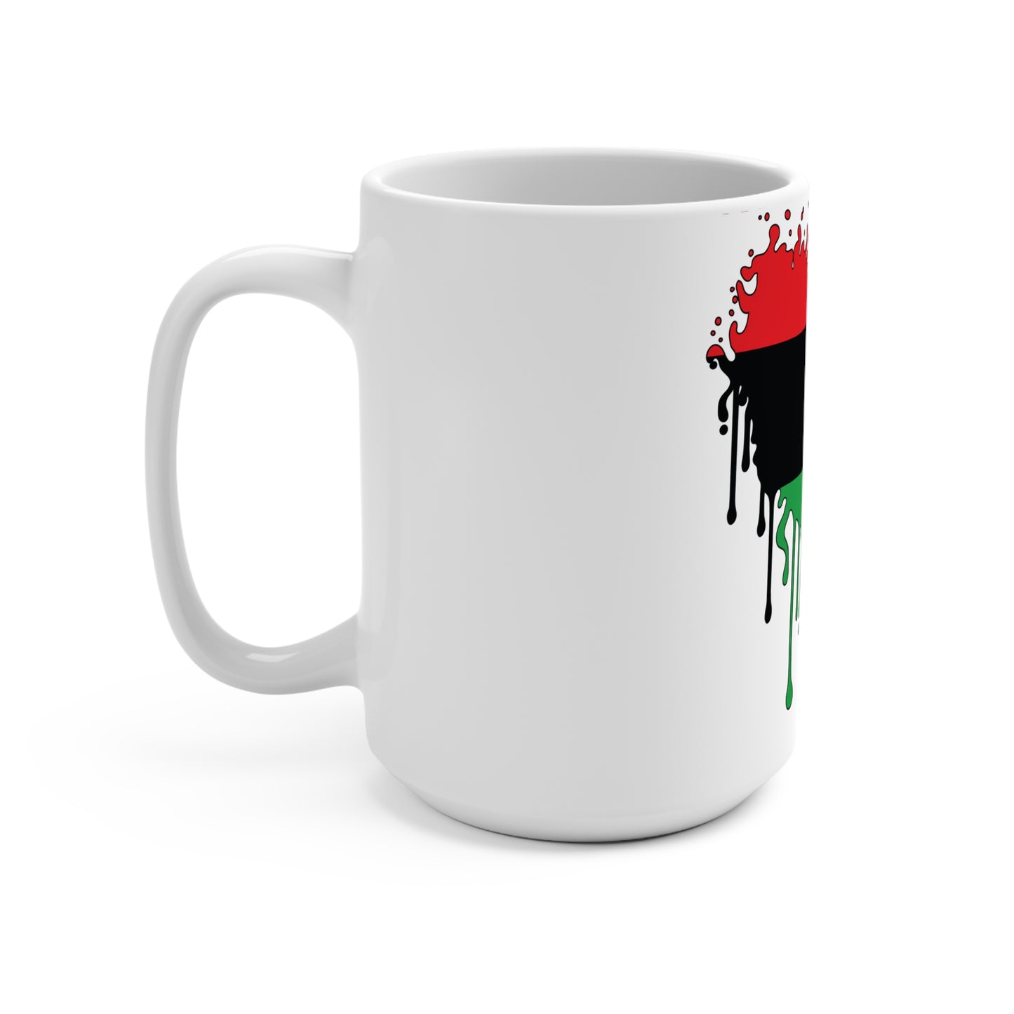 Libya Flag Drip Coffee Mug 15oz