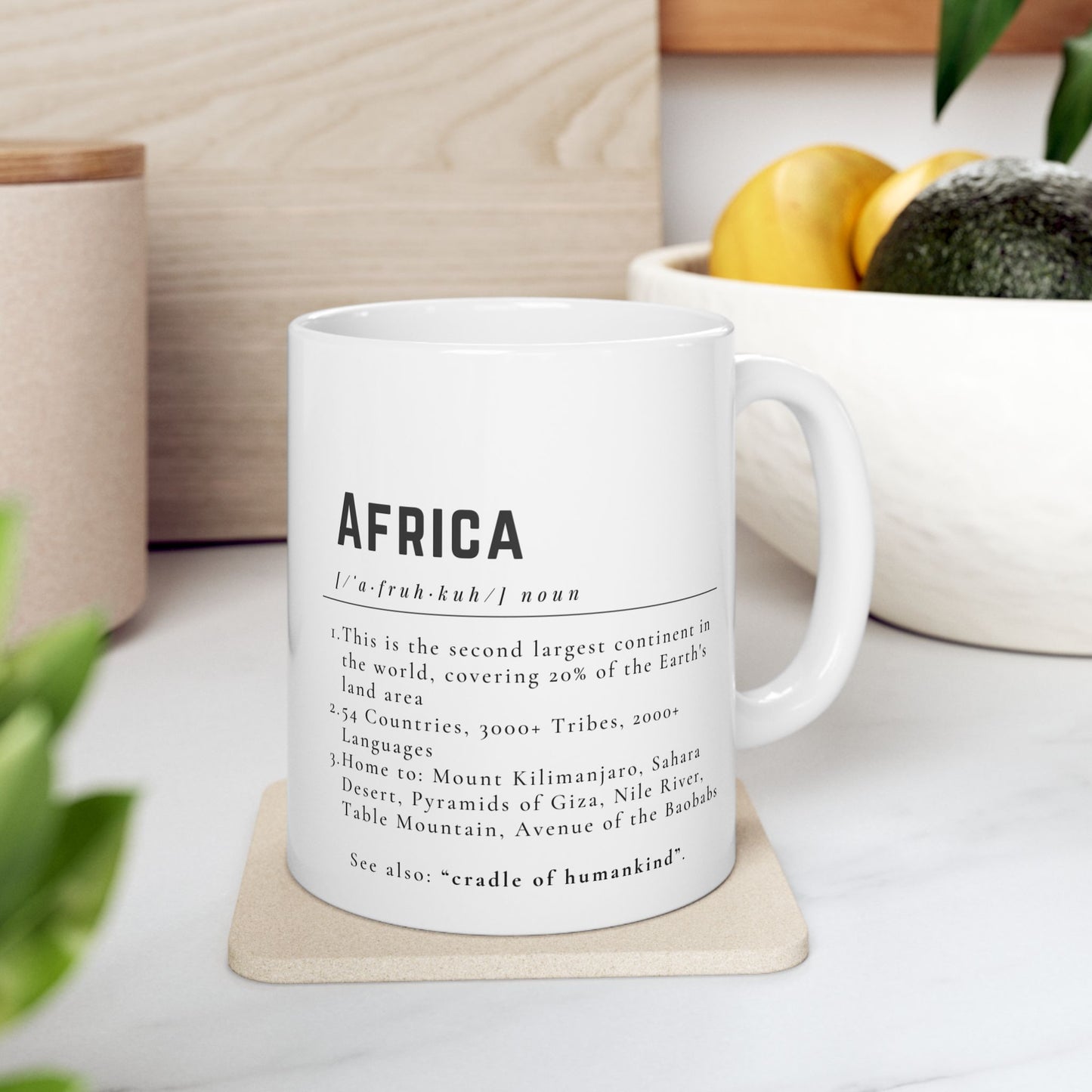 AFRICA Definition Ceramic Coffee Mug